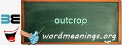 WordMeaning blackboard for outcrop